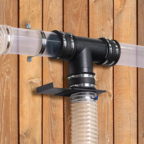 POWERTEC 70149-P4 4 Inch Dust Control Flex Cuff with Steel Hose Clamps, Hose Connector Rubber Cuff Coupler for Woodworking Dust Collection Fittings, Dust Collector Accessories & Machinery, 4 pack - size: 4", 4PK