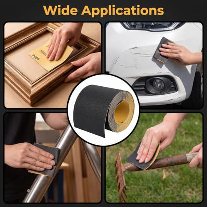 600 Grit Silicon Carbide Wet Dry Sandpaper Roll 11 Yards Long Sanding Sheet - size: 600 Grit