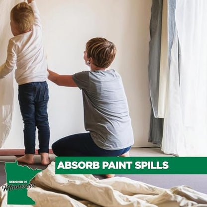 EZ Drop Painter's Canvas Fabric Drop Cloth for Painting (4 ft. x 5 ft.) - size: 4 ft. x 5 ft.