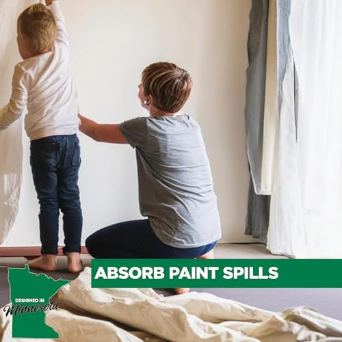 All Purpose Canvas Drop Cloth by EZ Drop - Cotton Duck Dropcloth Tarp for Painting, Construction Debris, Floor & Furniture Protection, Heavy Duty Cover Against Paint, Dust, Dirt (4 ft. x 12 ft.) - size: 4 ft. x 12 ft.