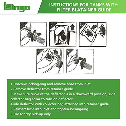5-8 Gallon Vacuum Bag Replacement for 90661 Shop Vac Bags, 15 Pack