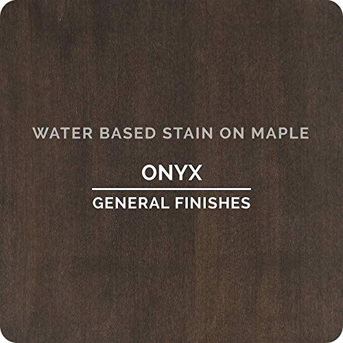 General Finishes Water Based Wood Stain, 1 Quart, Onyx - color: Onyx, size: 1 Quart
