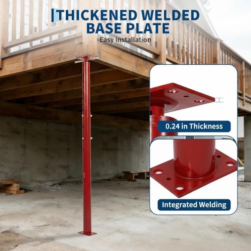 OUTLANE House Floor Jacks, 2 Pack 53"-93" Adjustable Jack Post 18000 LBS - color: Red, size: 53"-93"