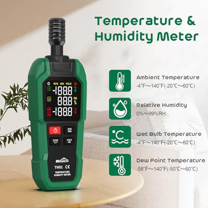 SQECH Temperature Humidity Meter Digital Hygrometer Psychrometer HVAC