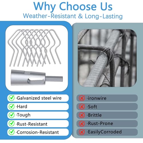 200 Pcs T Post Clips Kit, Metal Wire Fence Clip & 1 Drill Chuck, Galvanized Steel Tie Preformed T-Post Fence Clips 11 Gauge Fence Ties Fast Installation Farm Garden&Livestock Fencing T/U-Posts(Silver) - size: 200PCS