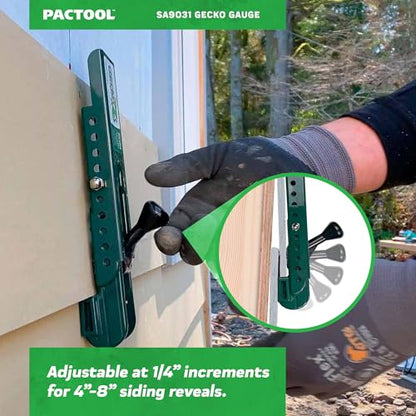 PacTool Gecko Gauge Kit w/Pouch - Fiber Cement Siding & Hardie HZ6 - size: "5/16” Thickness for Hardie Siding with Pouch, style: STANDARD