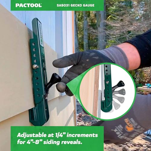 PacTool Gecko Gauge Kit w/Pouch - Fiber Cement Siding & Hardie HZ6 - size: "5/16” Thickness for Hardie Siding with Pouch, style: STANDARD
