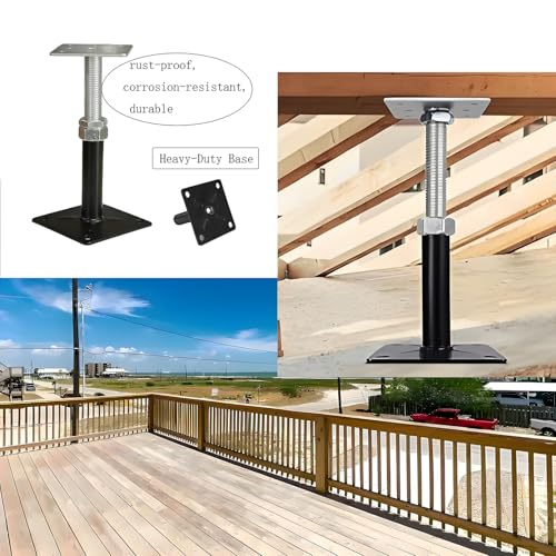 8 Pack Adjustable Deck Support, 5"-8" Floor Jack Posts for Deck Leveling