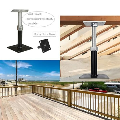 8 Pack Adjustable Deck Support, 5"-8" Floor Jack Posts for Deck Leveling