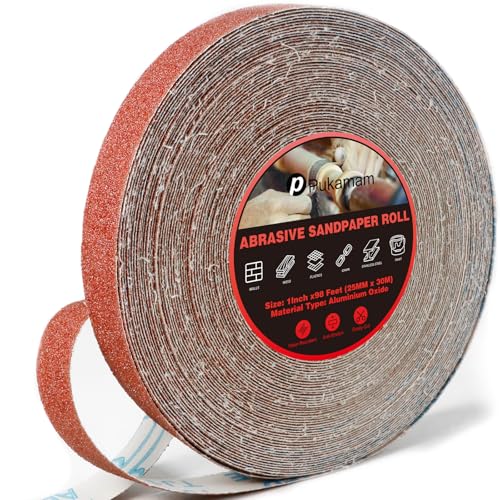 Emery Cloth Roll 40 Grit 1" x 98' for Metal & Wood - size: 40 Grit