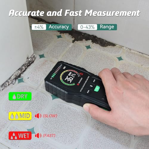 RDINSCOS Moisture Meter for Wood, Walls & Hardwood (Black_case) - color: Black_case