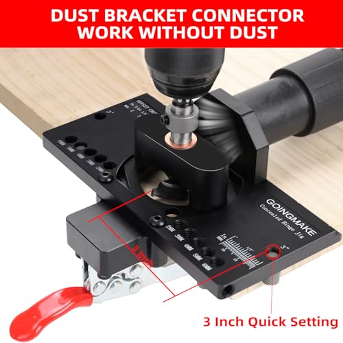 GOINGMAKE Metal Concealed Hinge Jig with Quick Clamp,35mm Cabinet Hinge Jig