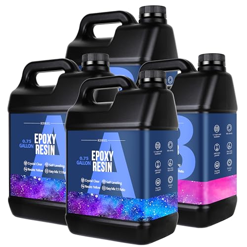 3Gallon Epoxy Resin Kit,Clear Resin No Yellowing No Bubble for Molds&Craft - size: 3 Gallon