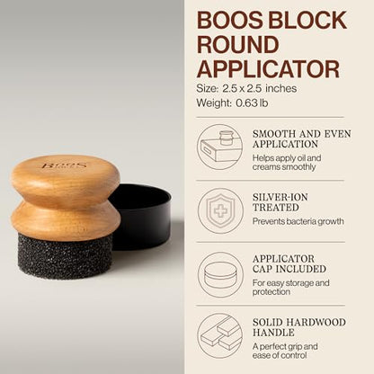 John Boos 3-Piece All-Natural Care & Maintenance Set - style: Care Set + Applicator Beechwood