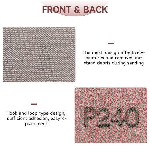 25Pcs 2-3/4" x 16" Hook and Loop Mesh Sandpaper for Orbital Sander - style: 70*400mm