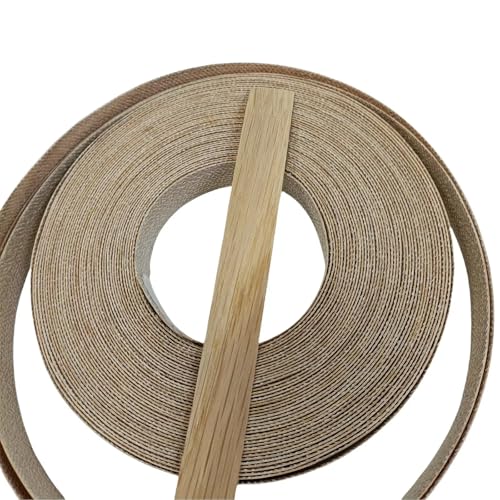 Real White Oak 3/4 Inch ×50ft Wood Veneer Edge Banding Roll,Preglued Iron On Edging Band with Hot Melt Adhesive-Edgebanding Flexible Wood Tape for Laminate Furniture Repair