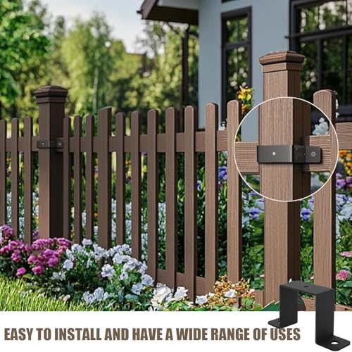 5PCS 4" X 4" Strap Post Ties, Heavy Duty Deck Fence Brackets - size: 4*4