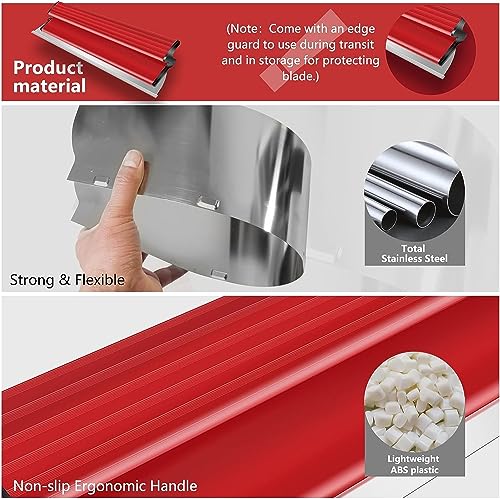 Suokoun 24 Inch Drywall Skimming Blade, 0.38mm Stainless Steel Blade, Drywall Knife - size: 24inch