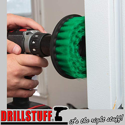 Countertop Cleaning Tools - Drill Brush Stain Remover - Oven Cleaning Kit - color: Green