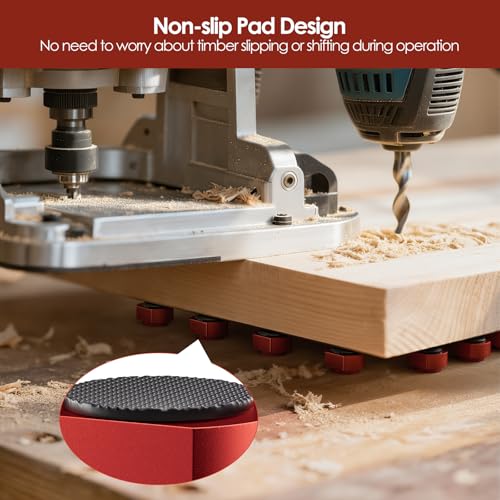 Housolution 6 Pack Bench Dogs, 3/4" Bench Dog Clamp with Non-Slip Pads - size: 6 Pack