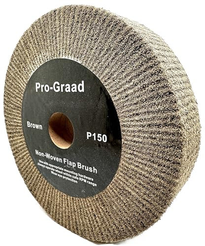 Cut & Polish Flap Brush Wheel 8" x 2", P150 Brown, 1 Pack - style: 8" x 2" x 1-1/4" Brown