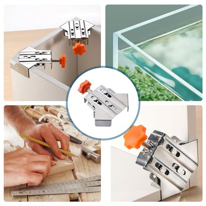 2 Pack Stainless Steel 90° Right Angle Clamps for Woodworking, Open Style - color: 2 Pcs Open
