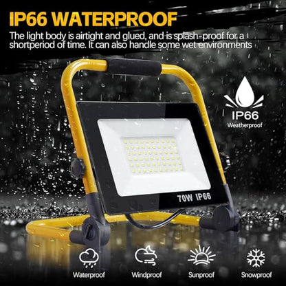 22000Lumen LED Work Lights with Stand (yellow-1-head) - style: yellow-1-head