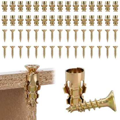 30 Pack 6×14mm Short Expansion Screw Set Door Hinge Thread Repair