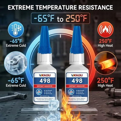498 Super Glue Instant Adhesive Transparent 20g for Metal Plastic and Rubber 2 Pack - size: 498, style: 2 Pack
