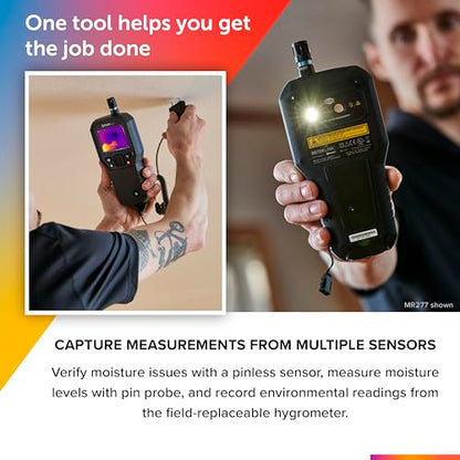 FLIR MR176 - Thermal Imaging Moisture Meter - with IGM (Infrared Guided Measurement), Replaceable Hygrometer, Pin and Pinless - style: MR176