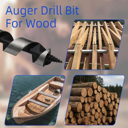 7/8 Inch x 12 Inch Wood Auger Drill Bit for Tree Stump Drilling - size: 7/8 Inch