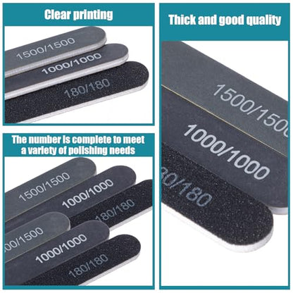 Honoson 20 Pcs Sanding Sticks Model, Low and High Grits, Stylish Style - style: Stylish Style