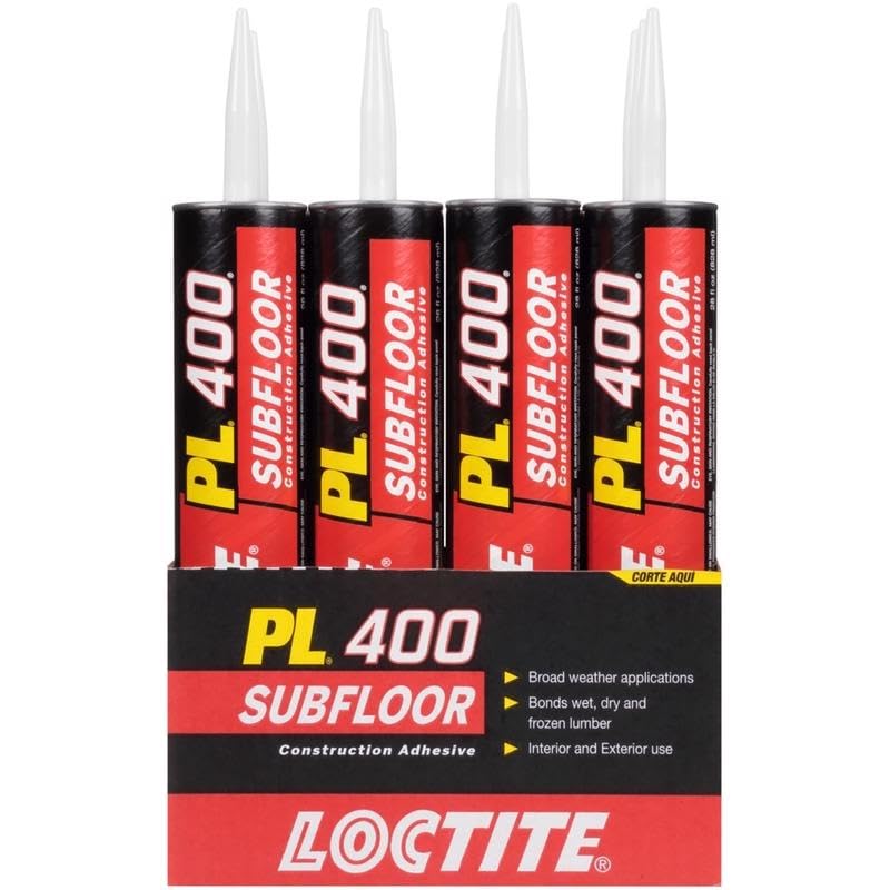 Loctite PL 400 Subfloor Adhesive Synthetic Rubber Subfloor Construction Adhesive 28 oz.
