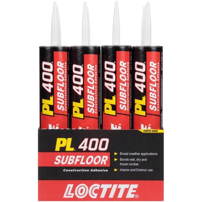 Loctite PL 400 Subfloor Adhesive Synthetic Rubber Subfloor Construction Adhesive 28 oz.
