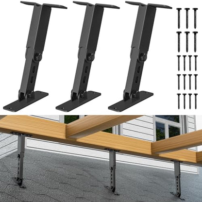 Heavy Duty Roof Riser Brackets Kit, 3 PCS Adjustable Angle Pergola Brackets - color: A, size: 3pcs