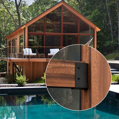12 PCS Concealed Joist Hanger,2" x 4"Outdoor Concealed-Flange Hanger,Concealed Face Mount Joist Bracket for 2"x4" Beam ,Swing,Fence - size: Powder Coated 2" x 4"- 12 PCS
