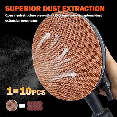 5 Inch Mesh Sanding Discs 60 PCS, 150 Grit Assortment, Dust Free Hook and Loop Sanding Discs, Anti-Clogging Sandpaper for Random Orbital Sander, Angle Grinder, Wood Metal Sanding - style: P150
