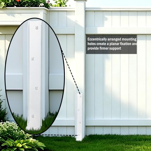 Fence Post Repair Kit, Heavy-Duty Fence Stabilizer, White, 1-Pack - color: White 1 pack