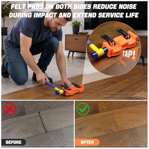 Floor Gap Fixer Tool with Dual Vacuum Suction Cups,Tool to Fix Floor Gaps