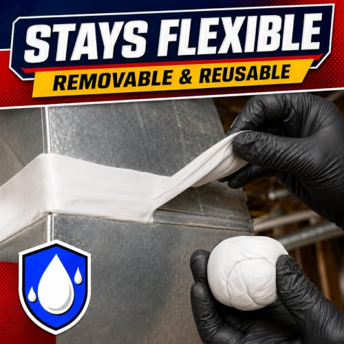 Moldable Waterproof Sealant Putty (White) for Leaks, Gaps, Pipes & Drains - color: White