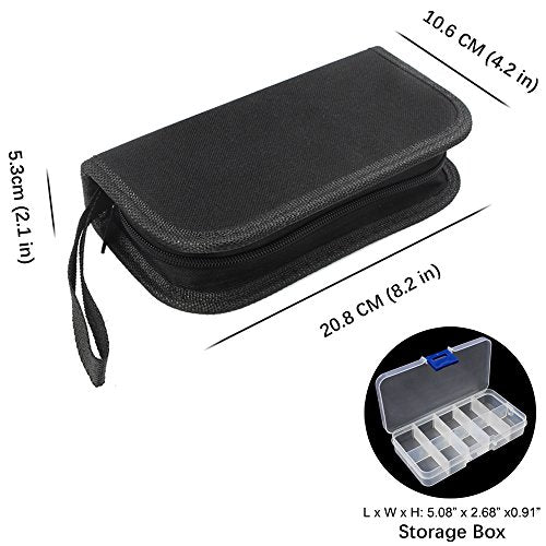 Wood Rasp File Kit - 12 Assorted Small Metal Needle Files Set with Bristle Brush and Hand Strap Carrying Case (Rasps included 2 Sizes of Flat, Pointed Flat, Round, Half Round, Square, Triangle)