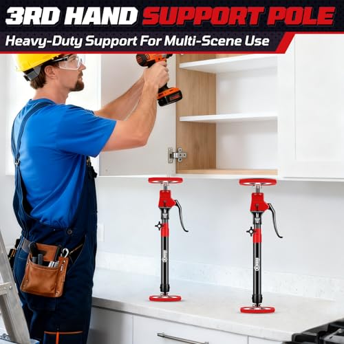 XINQIAO Cabinet Jacks for Installing Cabinets, Heavy Duty Third Hand Tools Adjustable Support Pole from 18.5 in to 29.5 in, 4 PCS - size: 18.5"-29.5" 4PC