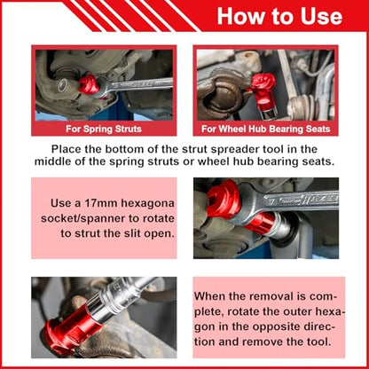 Clatoon Strut Spreader Tool 5-11 mm, Strut Knuckle Tool for Most Vehicles