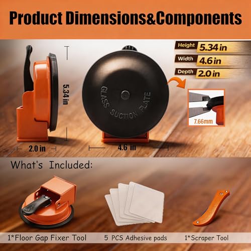 Floor Gap Fixer Tool Kit 110 lbs Suction Cup Plank Repair Tool Set - color: Single-Tap Gap Fixer