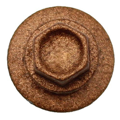 10 x 1 Copper Metal Roofing Screws - Hex Washer Head- Self-Starting/Tapping - EPDM Washer. 1 Bag - 250 Screws - color: COPPER, size: 1"