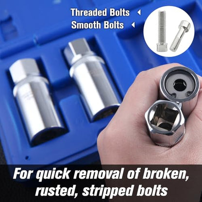 SPEEDWOX 4Pcs Metric Stud Removal Tool, 6-12mm Sockets for Broken Bolts