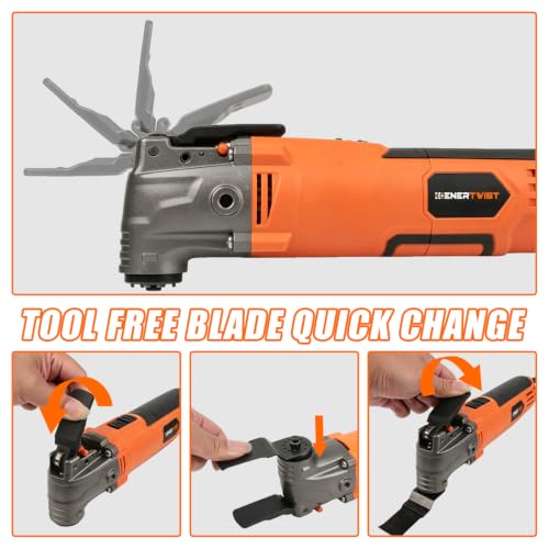 ENERTWIST 4.2 Amp Oscillating Multitool Kit with 33 PCS Saw Accessories
