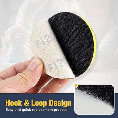 S SATC 50PCS 3 Inch Hook and Loop Sanding Disc 120 Grit Sanding Discs for Random Orbital Sander Aluminum Oxide Sandpaper Discs for Woodworking Automotive Metal - style: 120Grit 50 pack