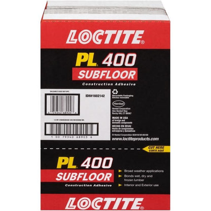 Loctite PL 400 Subfloor Adhesive Synthetic Rubber Subfloor Construction Adhesive 28 oz.
