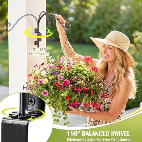AJART Swivel Plant Hangers Outdoor: 16"/2Pcs Heavy Duty Wall Mount Bracket - color: A-2PCS, size: 16 Inch